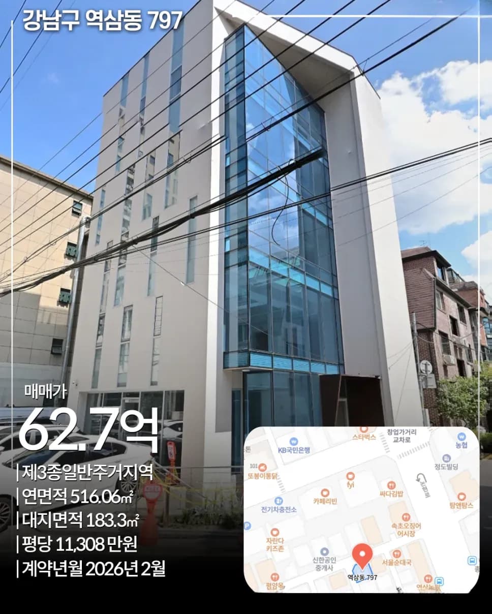 역삼역 인근 역삼동 빌딩 외관