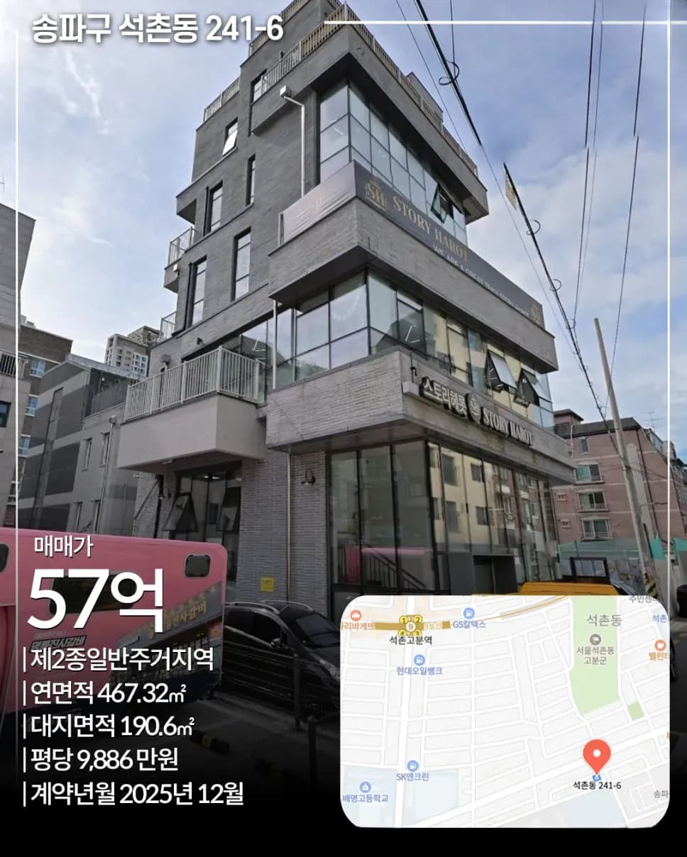 송파구 석촌동 241-6 신축 꼬마빌딩