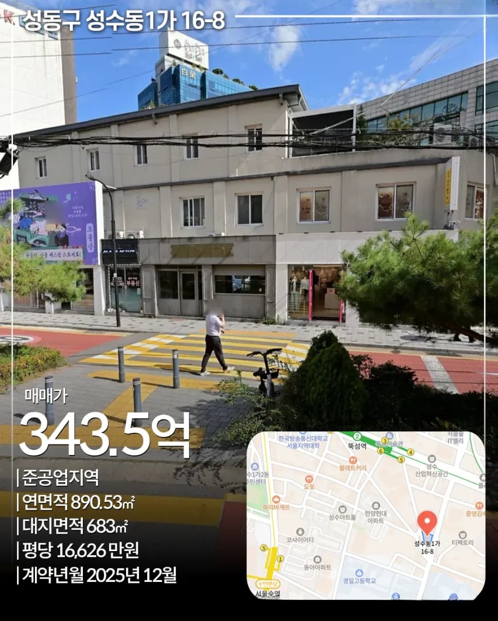 성수동 준공업지역 꼬마빌딩 외관