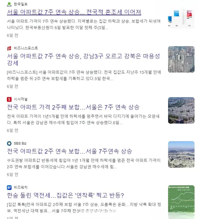 월간 매매가격 변동률 — 전국 하락세 지속