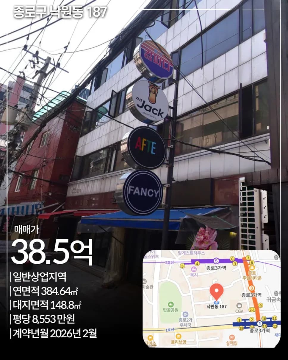 종로구 낙원동 187 빌딩 전경